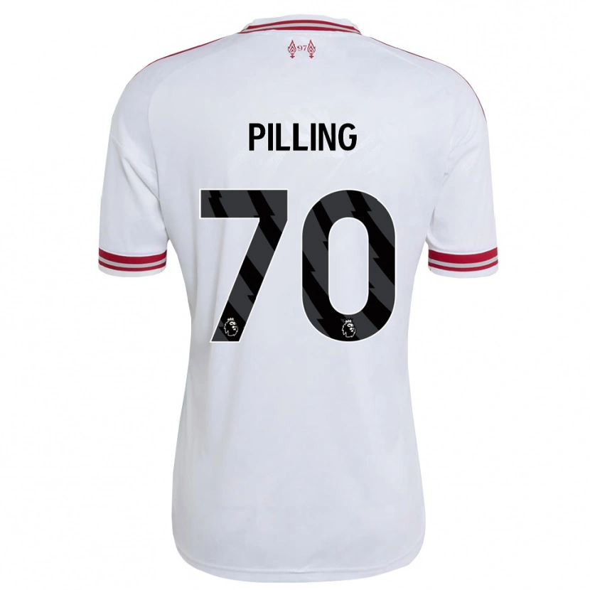 Danxen Niño Camiseta Tommy Pilling #70 Rojo Blanco 2ª Equipación 2026/27 La Camisa