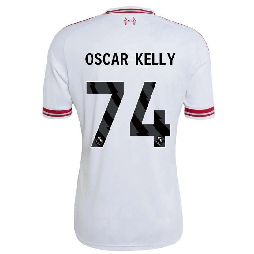 Danxen Niño Camiseta Oscar Kelly #74 Rojo Blanco 2ª Equipación 2026/27 La Camisa