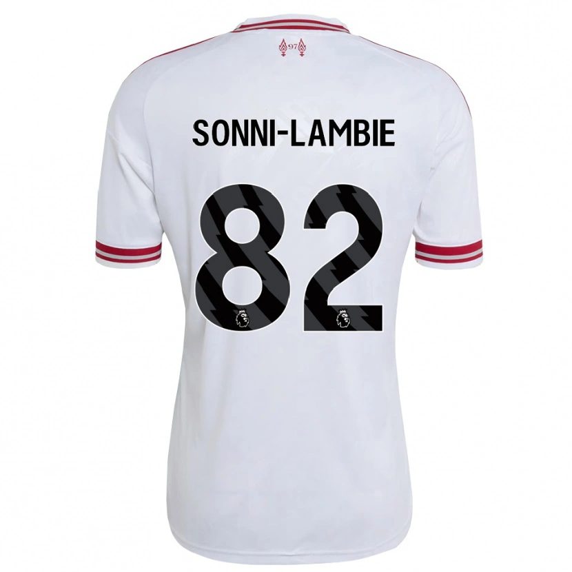 Danxen Niño Camiseta Joshua Sonni-Lambie #82 Rojo Blanco 2ª Equipación 2026/27 La Camisa
