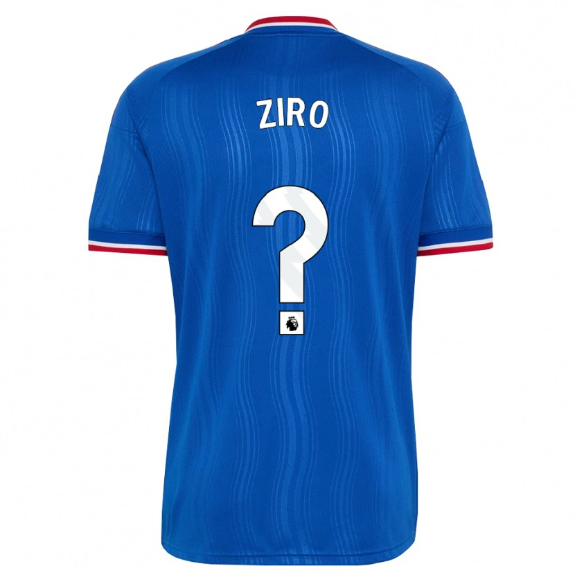 Danxen Niño Camiseta Emmanuel Ziro #0 Azul Blanco Rojo 2ª Equipación 2026/27 La Camisa