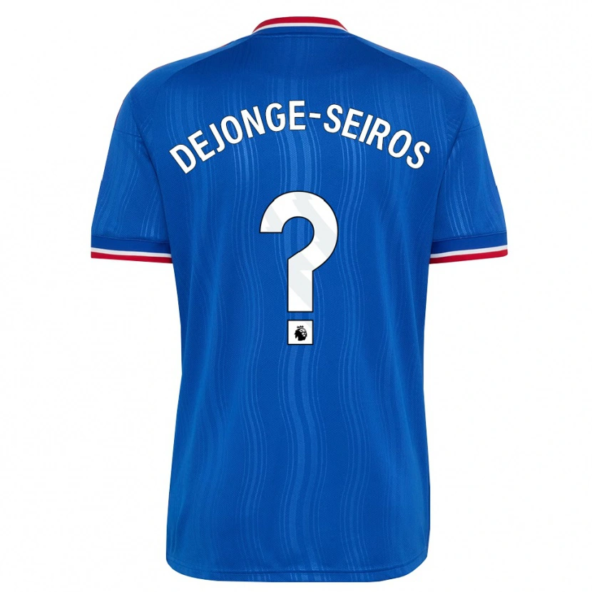 Danxen Niño Camiseta Edson Dejonge-Seiros #0 Azul Blanco Rojo 2ª Equipación 2026/27 La Camisa