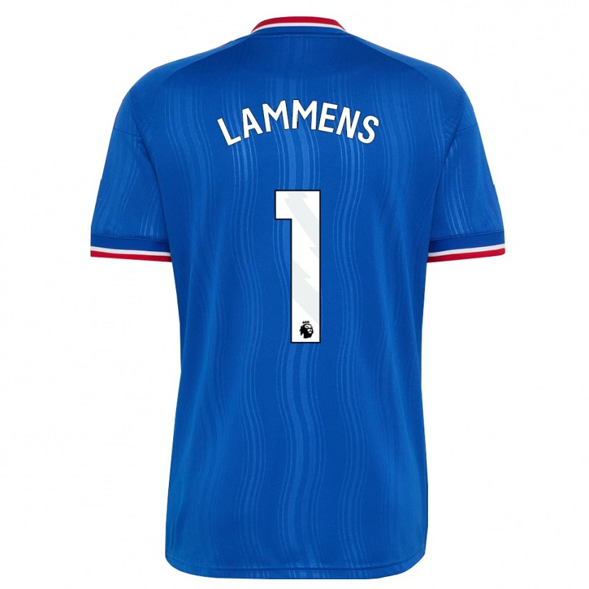 Danxen Niño Camiseta Senne Lammens #1 Azul Blanco Rojo 2ª Equipación 2026/27 La Camisa