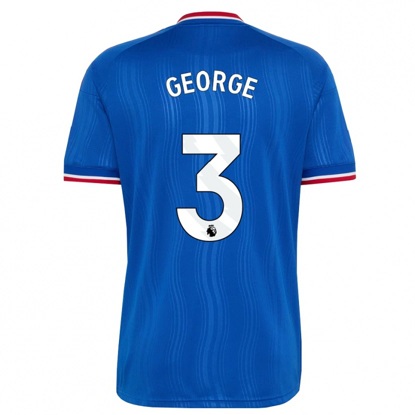 Danxen Niño Camiseta Gabby George #3 Azul Blanco Rojo 2ª Equipación 2026/27 La Camisa