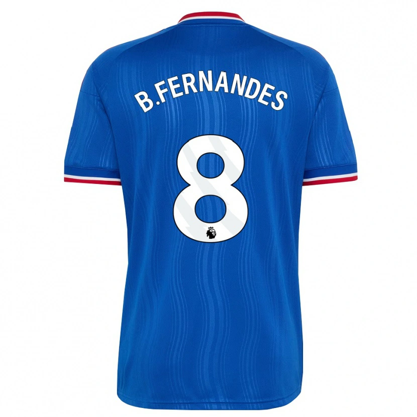 Danxen Niño Camiseta Bruno Fernandes #8 Azul Blanco Rojo 2ª Equipación 2026/27 La Camisa