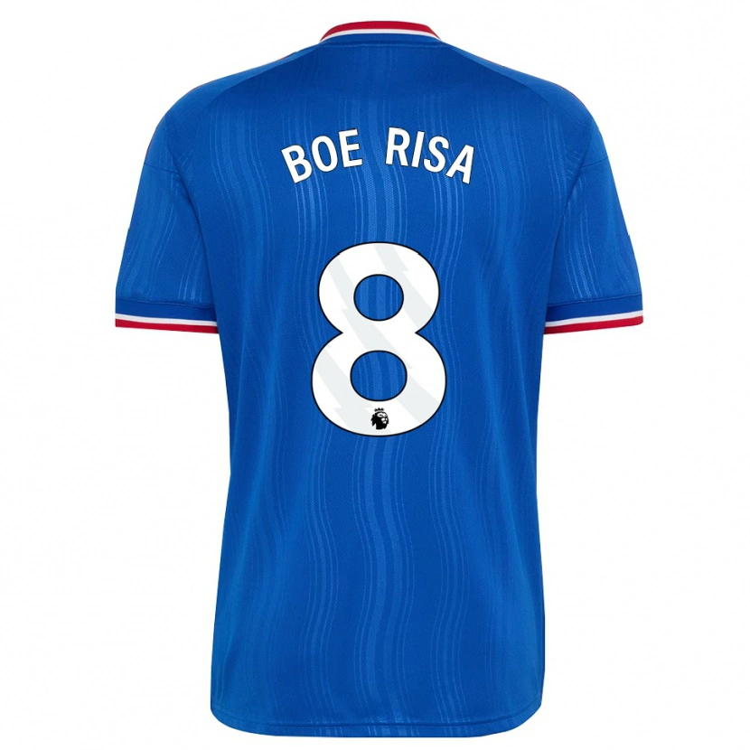 Danxen Niño Camiseta Vilde Boe Risa #8 Azul Blanco Rojo 2ª Equipación 2026/27 La Camisa