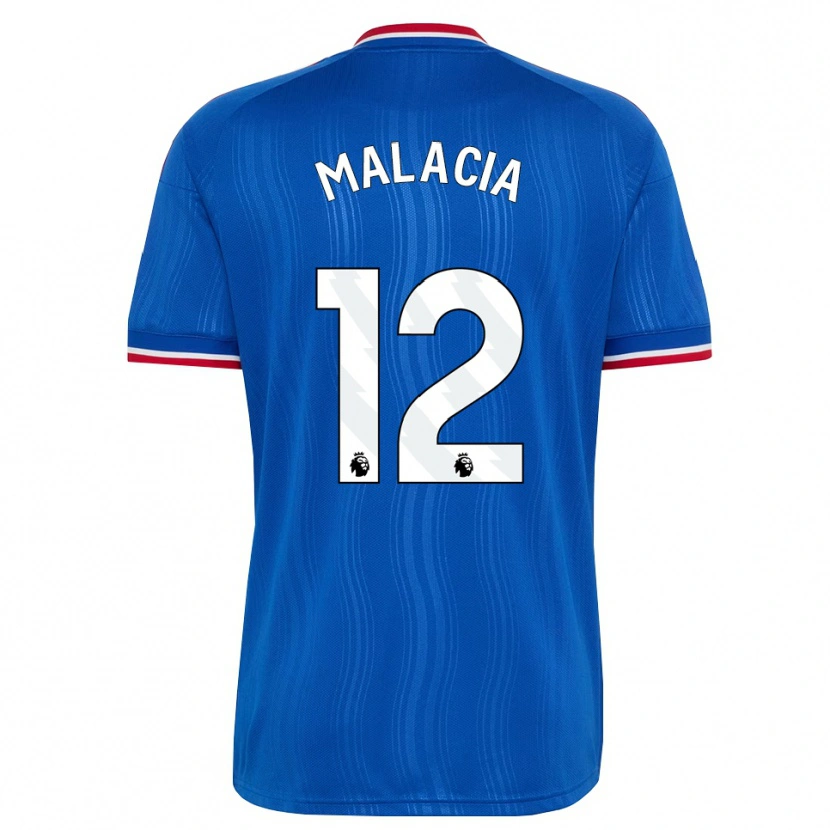 Danxen Niño Camiseta Tyrell Malacia #12 Azul Blanco Rojo 2ª Equipación 2026/27 La Camisa
