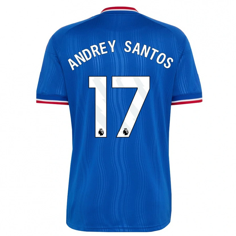 Danxen Niño Camiseta Andrey Santos #17 Azul Blanco Rojo 2ª Equipación 2026/27 La Camisa