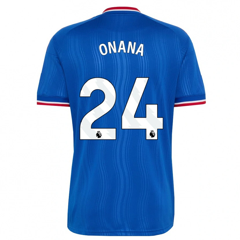 Danxen Niño Camiseta Andre Onana #24 Azul Blanco Rojo 2ª Equipación 2026/27 La Camisa