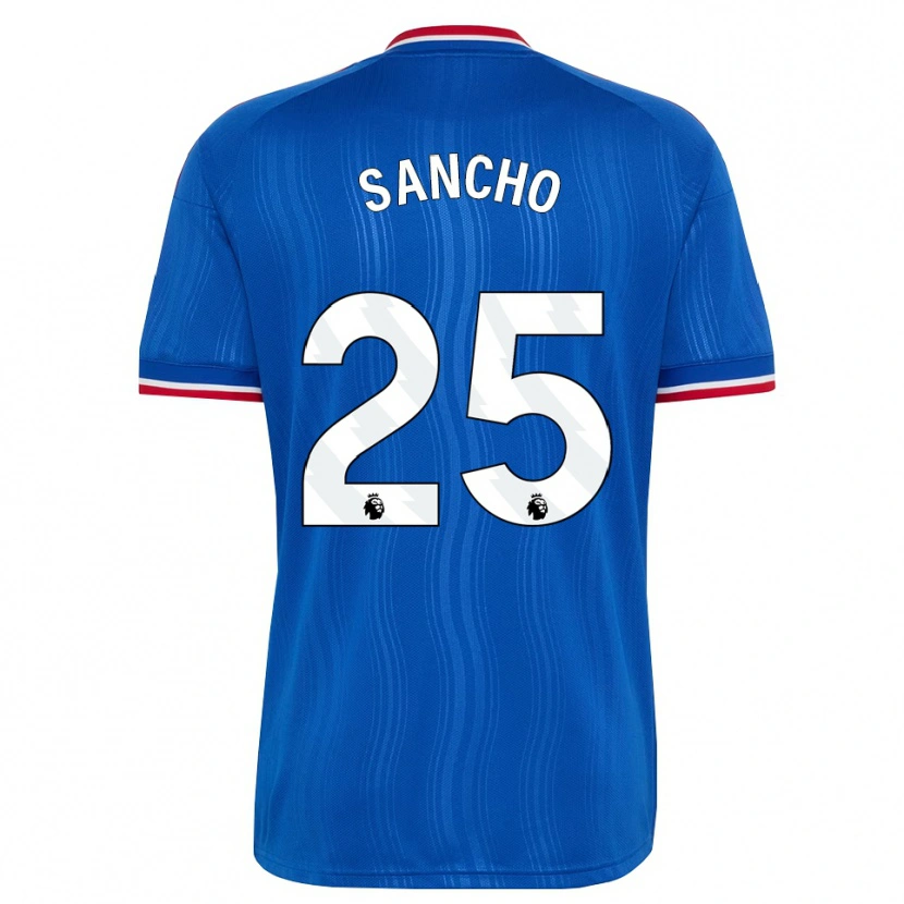 Danxen Niño Camiseta Jadon Sancho #25 Azul Blanco Rojo 2ª Equipación 2026/27 La Camisa