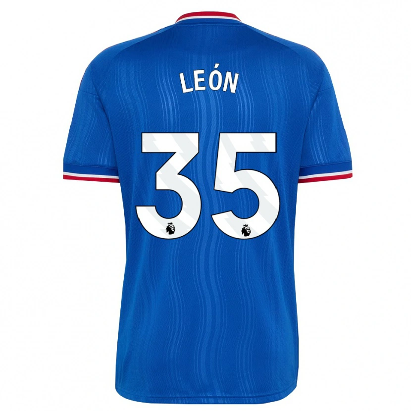 Danxen Niño Camiseta Diego León #35 Azul Blanco Rojo 2ª Equipación 2026/27 La Camisa