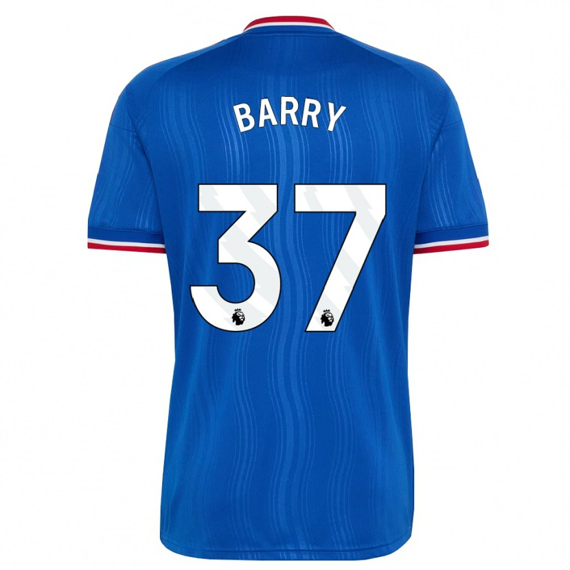 Danxen Niño Camiseta Keira Barry #37 Azul Blanco Rojo 2ª Equipación 2026/27 La Camisa