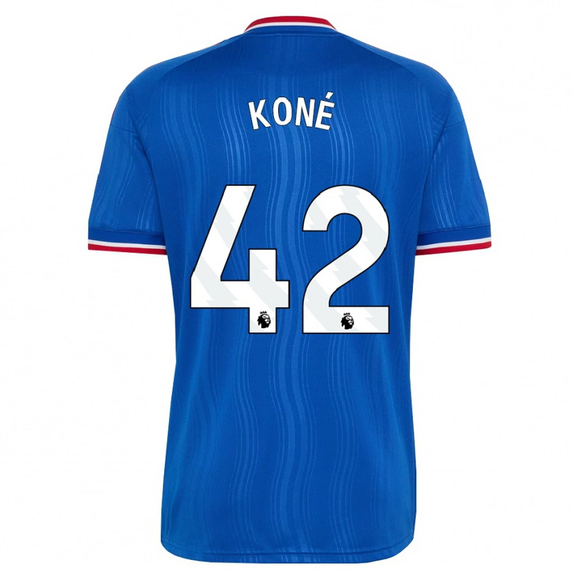 Danxen Niño Camiseta Sékou Koné #42 Azul Blanco Rojo 2ª Equipación 2026/27 La Camisa