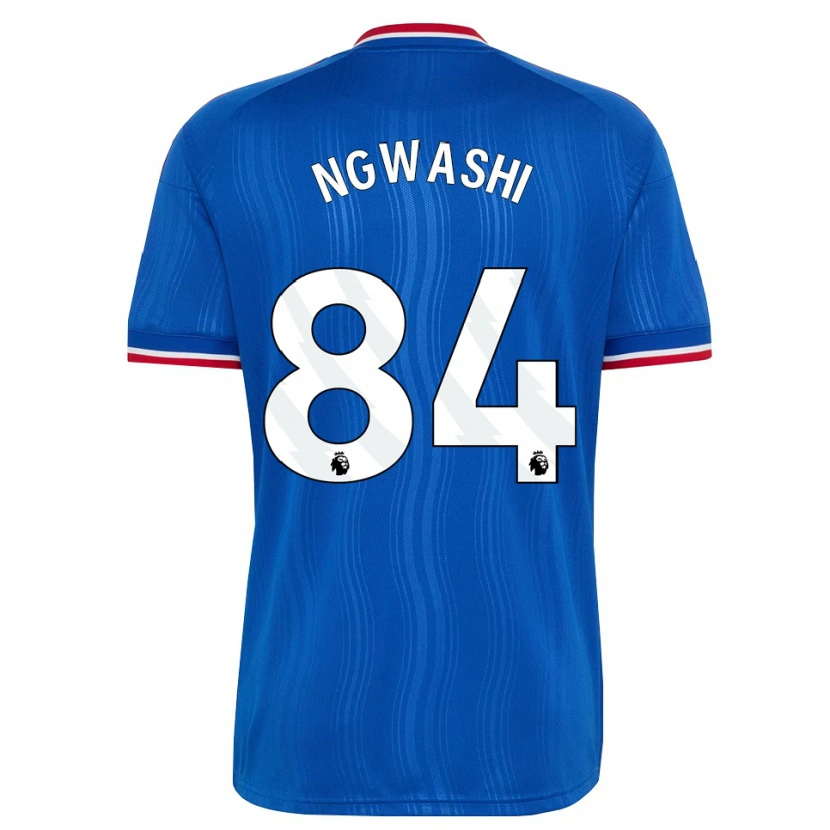 Danxen Niño Camiseta Jayden Ngwashi #84 Azul Blanco Rojo 2ª Equipación 2026/27 La Camisa
