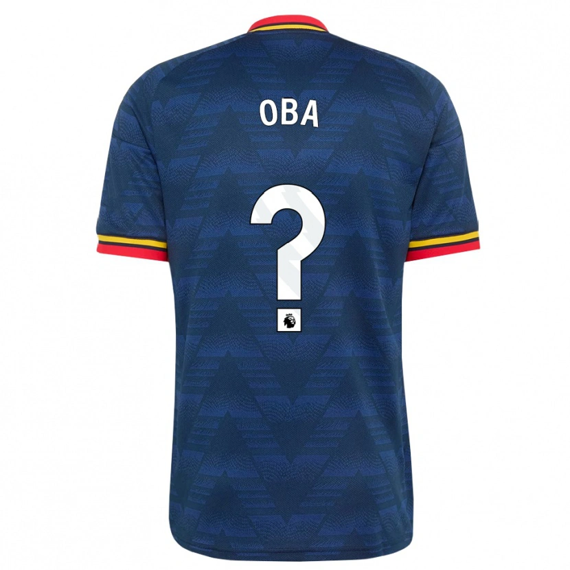 Danxen Niño Camiseta Jayden Oba #0 Azulmedianoche Amarillo Rojo 2ª Equipación 2026/27 La Camisa