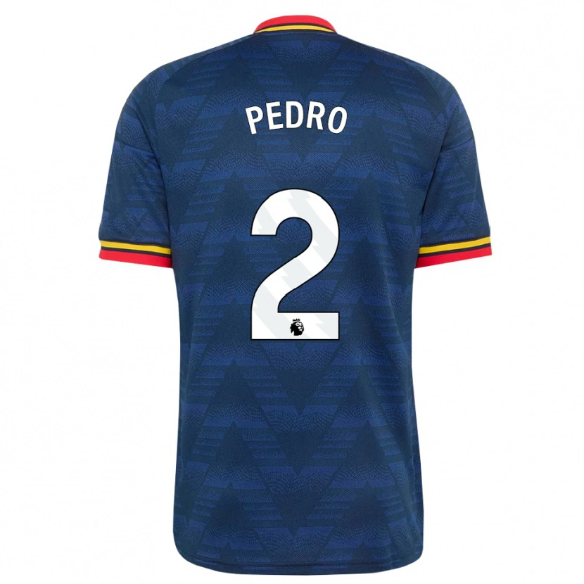 Danxen Niño Camiseta Angelinou Pedro #2 Azulmedianoche Amarillo Rojo 2ª Equipación 2026/27 La Camisa