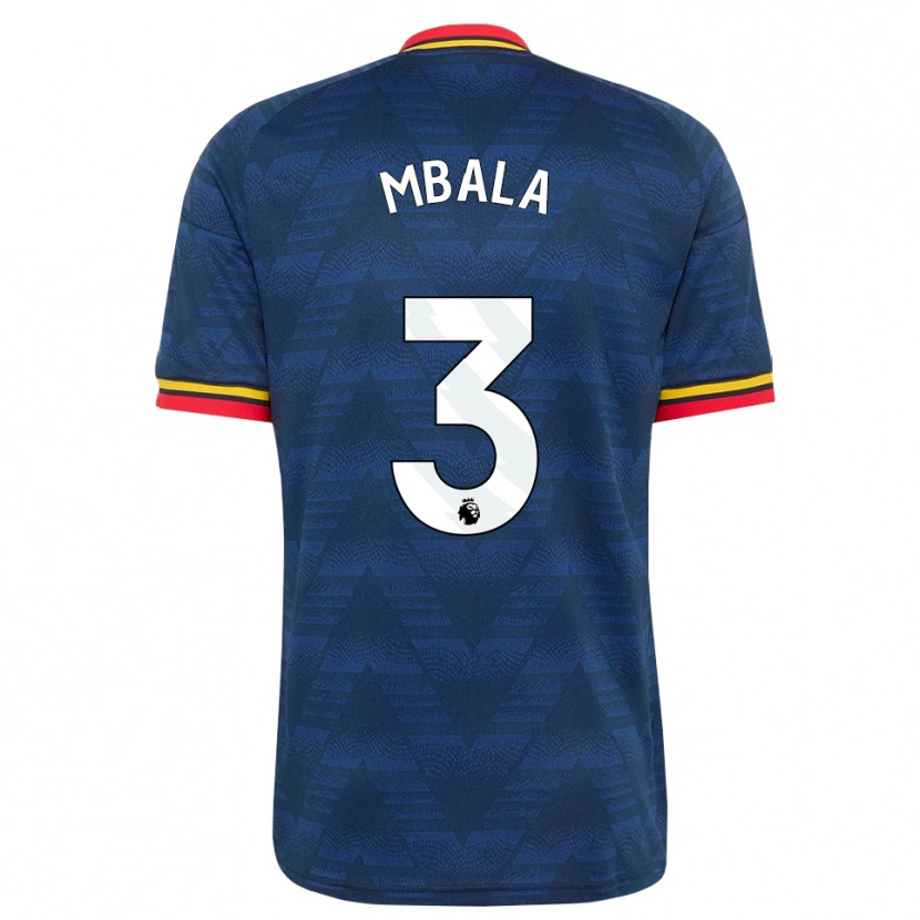 Danxen Niño Camiseta Elyon Mbala #3 Azulmedianoche Amarillo Rojo 2ª Equipación 2026/27 La Camisa