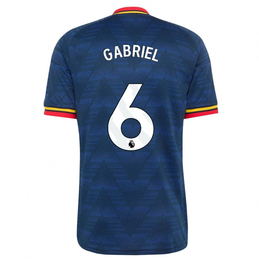 Danxen Niño Camiseta Gabriel Magalhães #6 Azulmedianoche Amarillo Rojo 2ª Equipación 2026/27 La Camisa