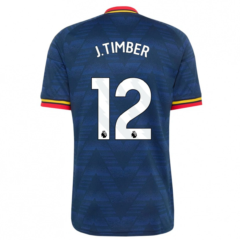 Danxen Niño Camiseta Jurriën Timber #12 Azulmedianoche Amarillo Rojo 2ª Equipación 2026/27 La Camisa
