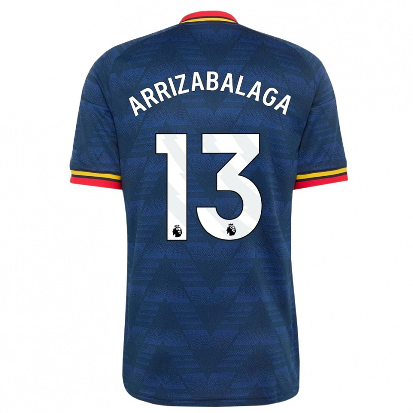 Danxen Niño Camiseta Kepa Arrizabalaga #13 Azulmedianoche Amarillo Rojo 2ª Equipación 2026/27 La Camisa