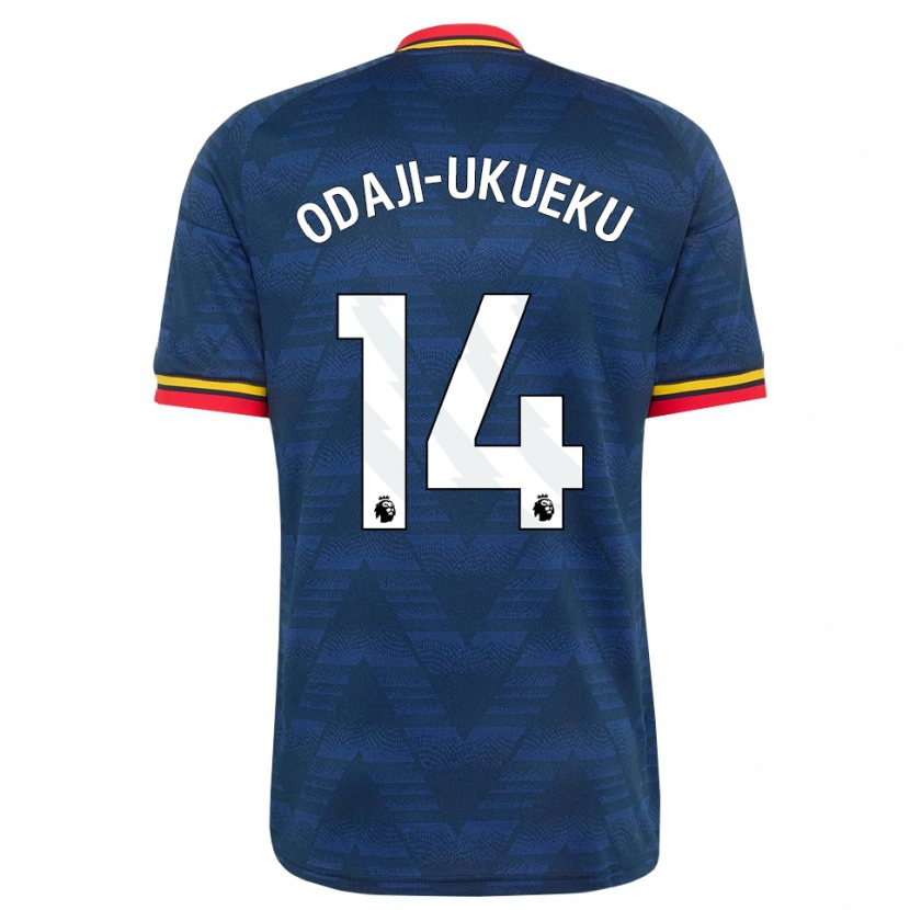 Danxen Niño Camiseta Theo Odaji-Ukueku #14 Azulmedianoche Amarillo Rojo 2ª Equipación 2026/27 La Camisa
