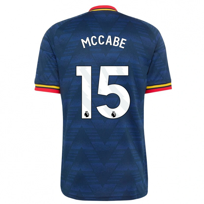 Danxen Niño Camiseta Katie Mccabe #15 Azulmedianoche Amarillo Rojo 2ª Equipación 2026/27 La Camisa