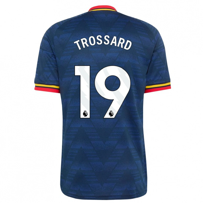 Danxen Niño Camiseta Leandro Trossard #19 Azulmedianoche Amarillo Rojo 2ª Equipación 2026/27 La Camisa
