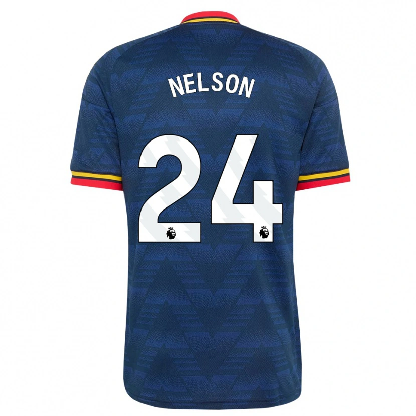 Danxen Niño Camiseta Reiss Nelson #24 Azulmedianoche Amarillo Rojo 2ª Equipación 2026/27 La Camisa