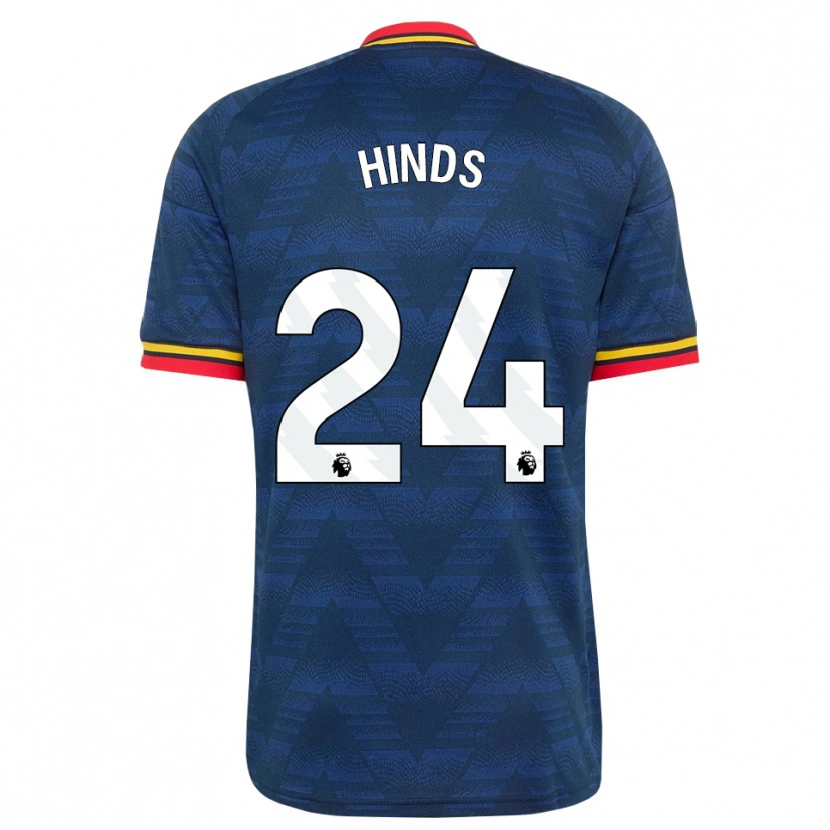 Danxen Niño Camiseta Taylor Hinds #24 Azulmedianoche Amarillo Rojo 2ª Equipación 2026/27 La Camisa