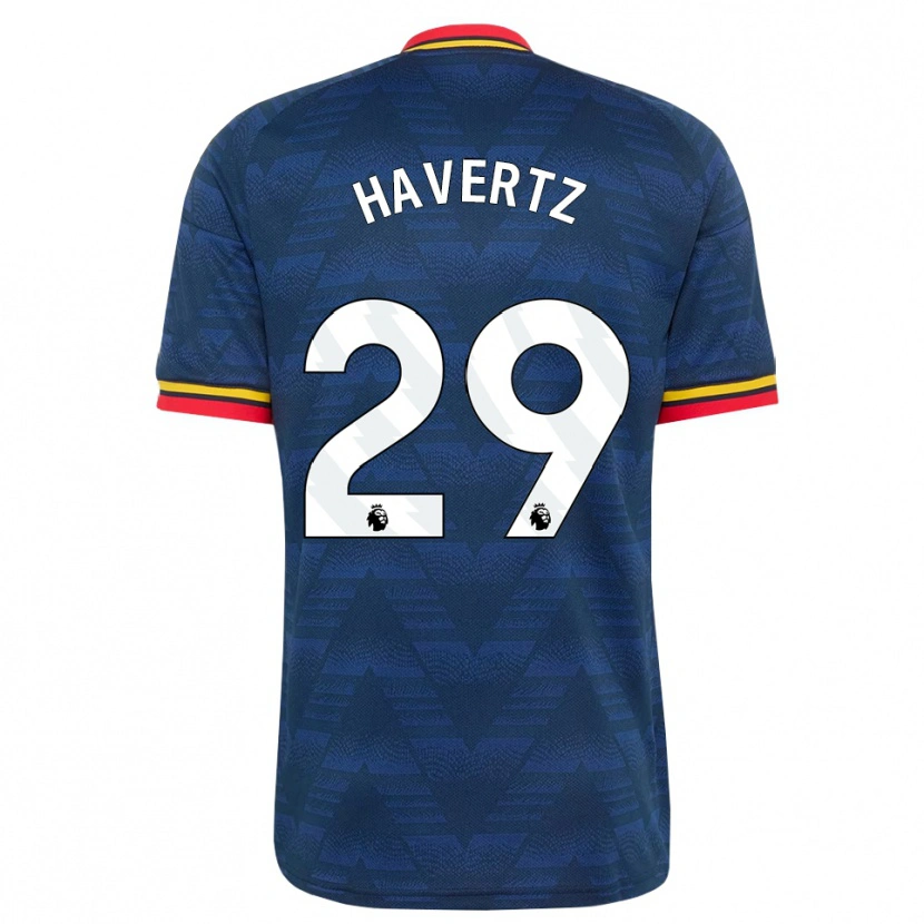 Danxen Niño Camiseta Kai Havertz #29 Azulmedianoche Amarillo Rojo 2ª Equipación 2026/27 La Camisa