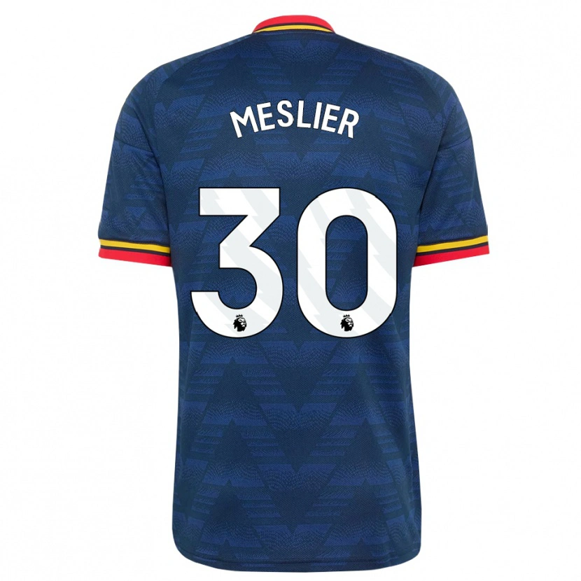 Danxen Niño Camiseta Illan Meslier #30 Azulmedianoche Amarillo Rojo 2ª Equipación 2026/27 La Camisa