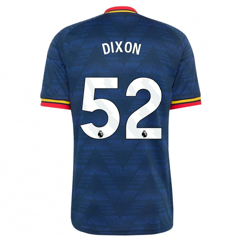 Danxen Niño Camiseta Jaden Dixon #52 Azulmedianoche Amarillo Rojo 2ª Equipación 2026/27 La Camisa