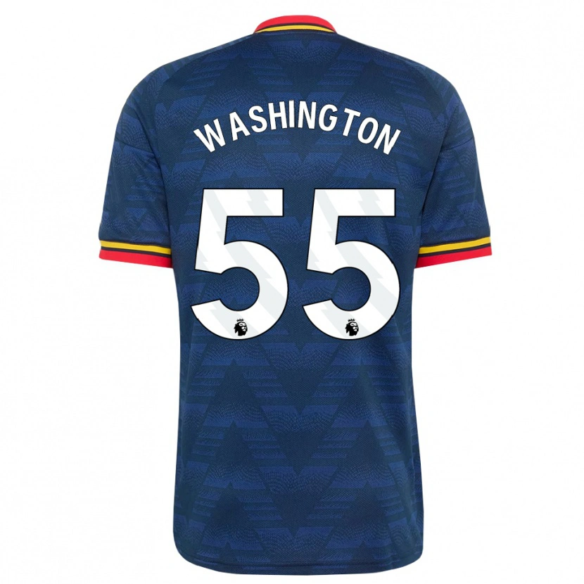 Danxen Niño Camiseta Marcell Washington #55 Azulmedianoche Amarillo Rojo 2ª Equipación 2026/27 La Camisa