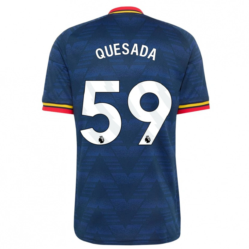 Danxen Niño Camiseta Elián Quesada #59 Azulmedianoche Amarillo Rojo 2ª Equipación 2026/27 La Camisa