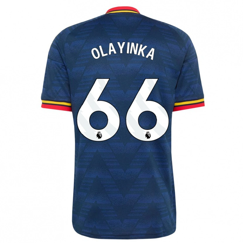 Danxen Niño Camiseta James Olayinka #66 Azulmedianoche Amarillo Rojo 2ª Equipación 2026/27 La Camisa
