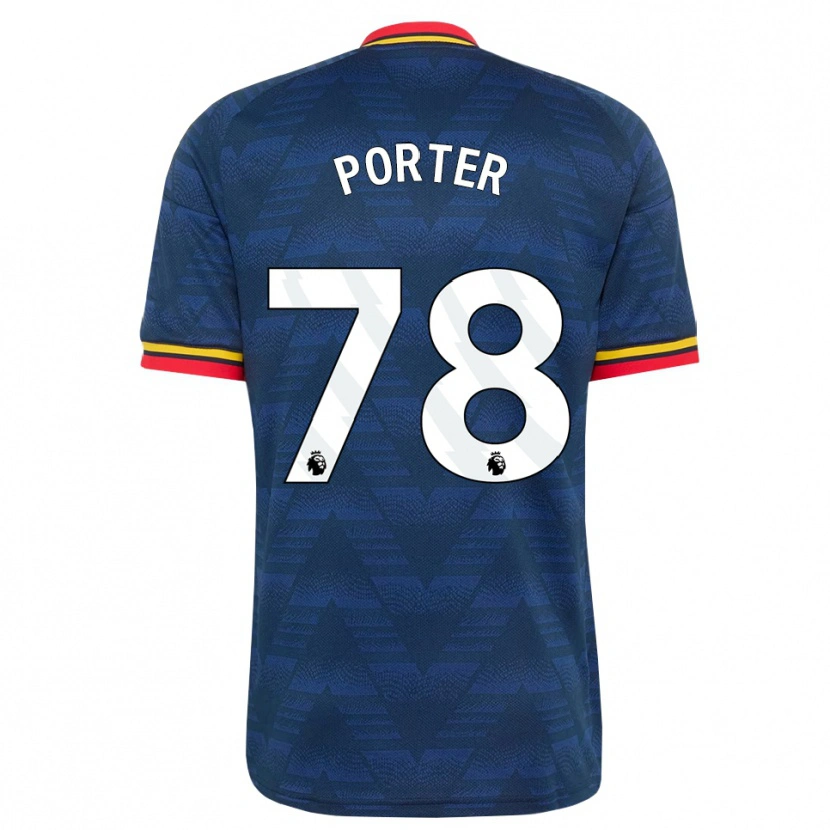 Danxen Niño Camiseta Jack Porter #78 Azulmedianoche Amarillo Rojo 2ª Equipación 2026/27 La Camisa