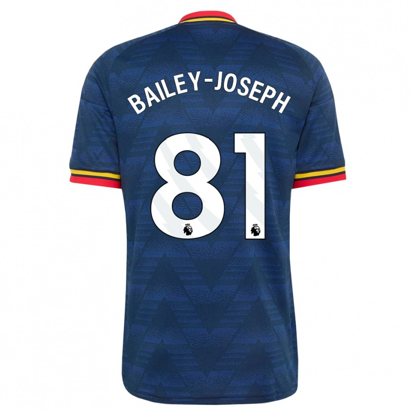 Danxen Niño Camiseta Brando Bailey-Joseph #81 Azulmedianoche Amarillo Rojo 2ª Equipación 2026/27 La Camisa