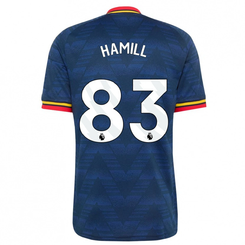 Danxen Niño Camiseta Callan Hamill #83 Azulmedianoche Amarillo Rojo 2ª Equipación 2026/27 La Camisa