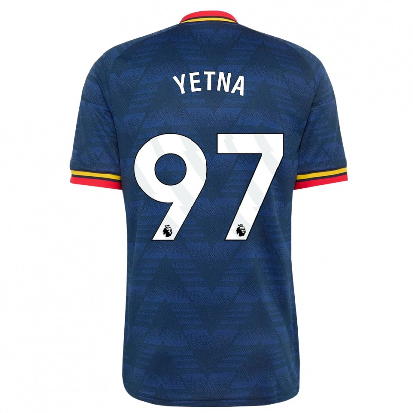 Danxen Niño Camiseta Mikael Yetna #97 Azulmedianoche Amarillo Rojo 2ª Equipación 2026/27 La Camisa