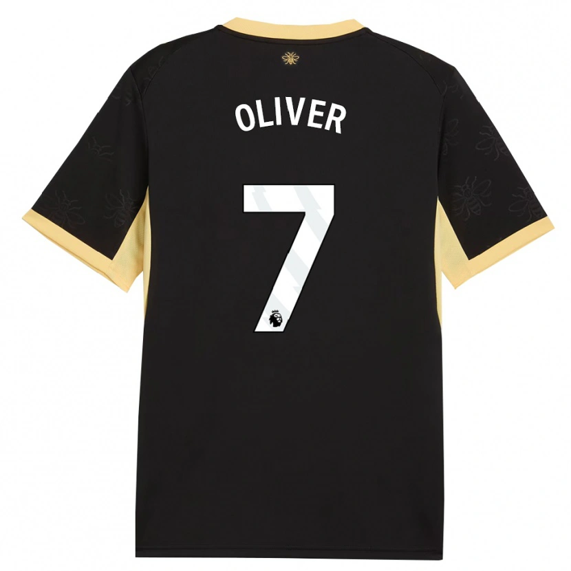 Danxen Niño Camiseta Dexter Oliver #7 Negro Amarillo 2ª Equipación 2026/27 La Camisa