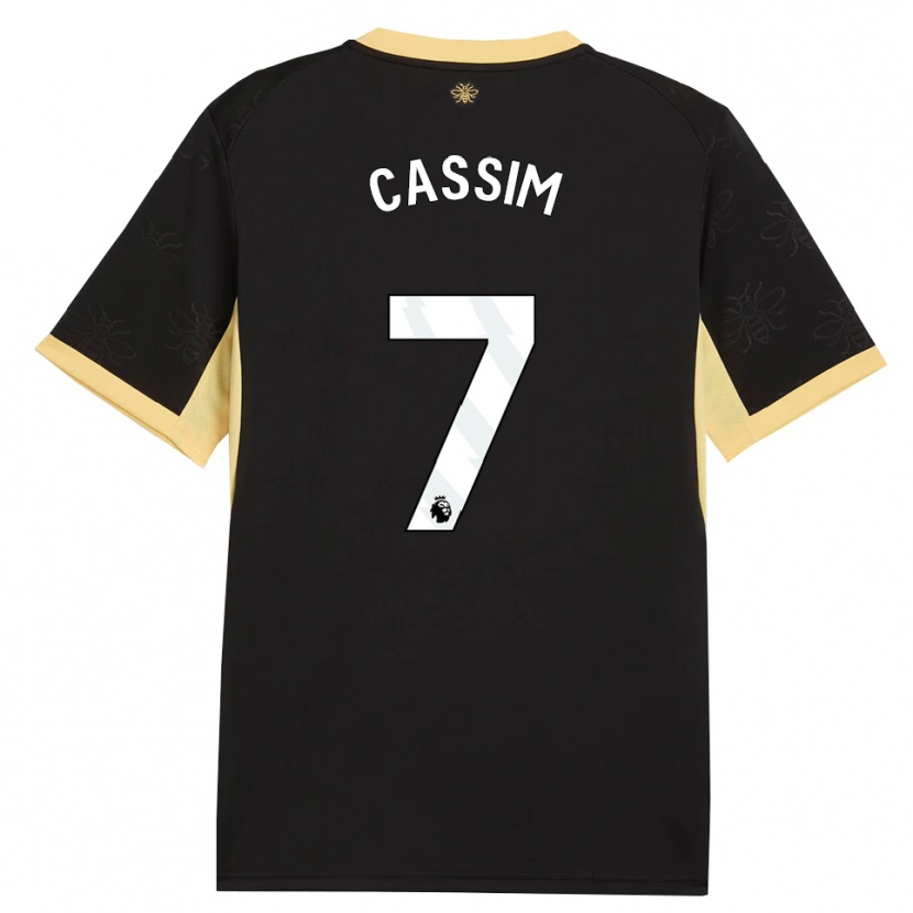 Danxen Niño Camiseta Karim Cassim #7 Negro Amarillo 2ª Equipación 2026/27 La Camisa