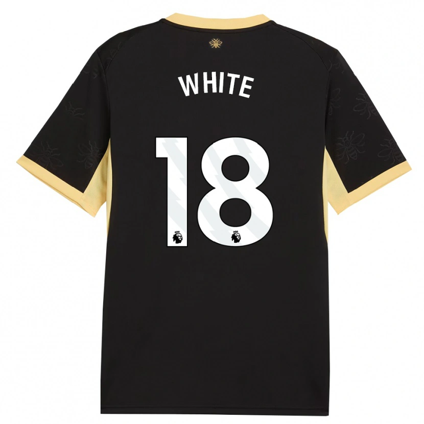 Danxen Niño Camiseta Ellen White #18 Negro Amarillo 2ª Equipación 2026/27 La Camisa