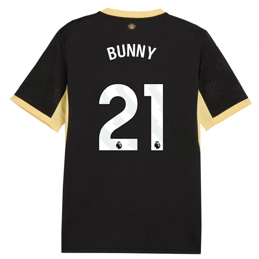Danxen Niño Camiseta Khadija Shaw #21 Negro Amarillo 2ª Equipación 2026/27 La Camisa