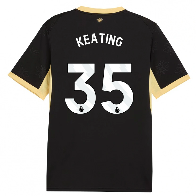 Danxen Niño Camiseta Khiara Keating #35 Negro Amarillo 2ª Equipación 2026/27 La Camisa