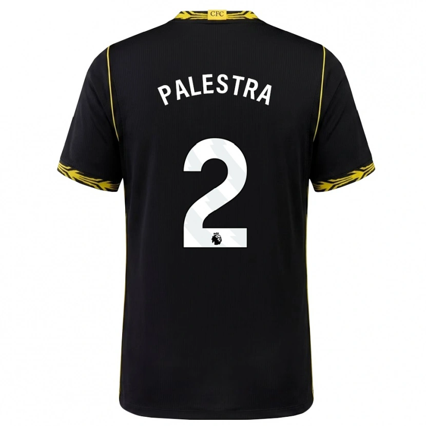 Danxen Niño Camiseta Marco Palestra #2 Negro Amarillo 2ª Equipación 2026/27 La Camisa