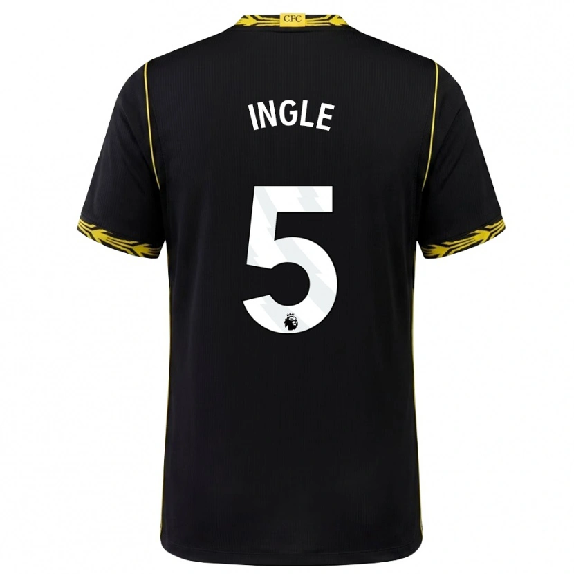 Danxen Niño Camiseta Sophie Ingle #5 Negro Amarillo 2ª Equipación 2026/27 La Camisa