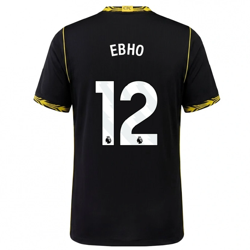 Danxen Niño Camiseta Riley Ebho #12 Negro Amarillo 2ª Equipación 2026/27 La Camisa
