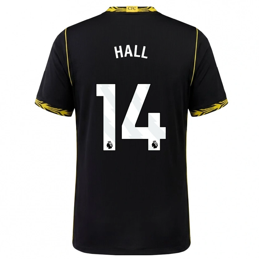 Danxen Niño Camiseta Jacob Hall #14 Negro Amarillo 2ª Equipación 2026/27 La Camisa