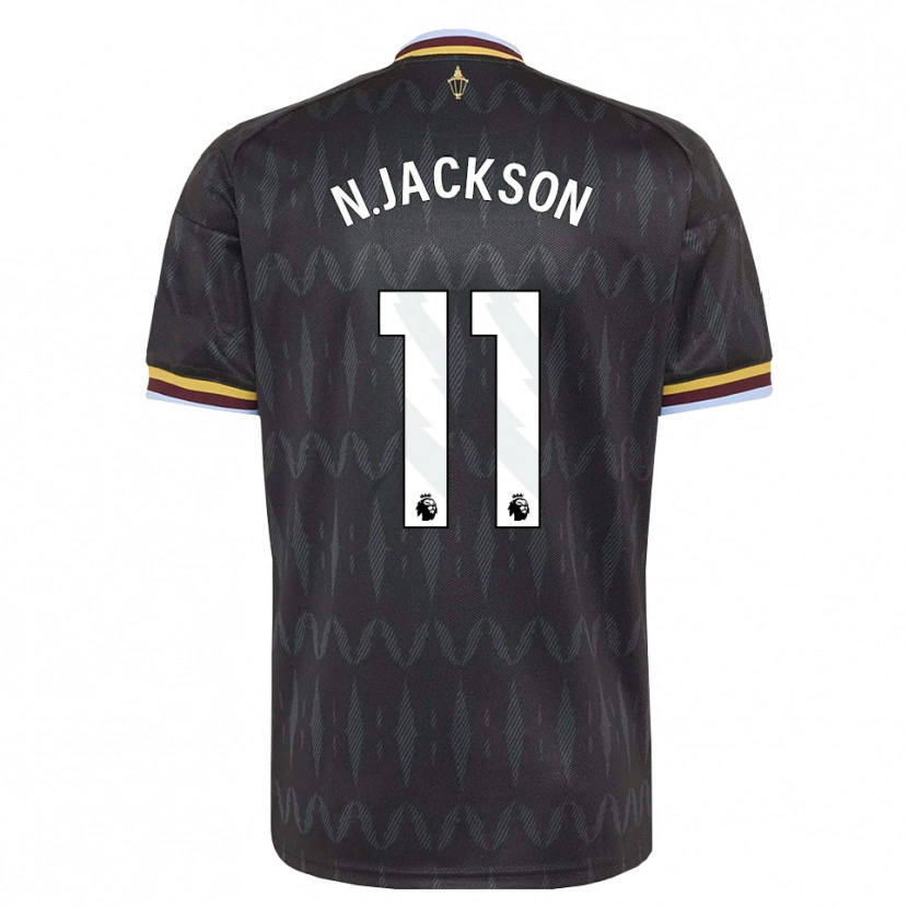 Danxen Niño Camiseta Nicolas Jackson #11 Azulaciano Negro Amarillo 2ª Equipación 2026/27 La Camisa