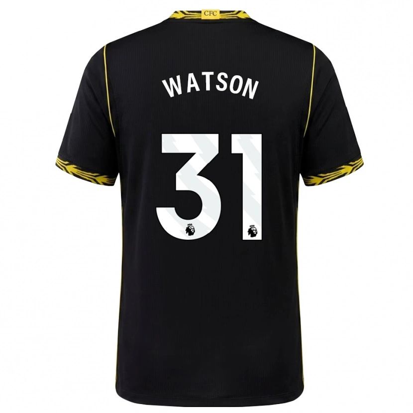 Danxen Niño Camiseta Reggie Watson #31 Negro Amarillo 2ª Equipación 2026/27 La Camisa