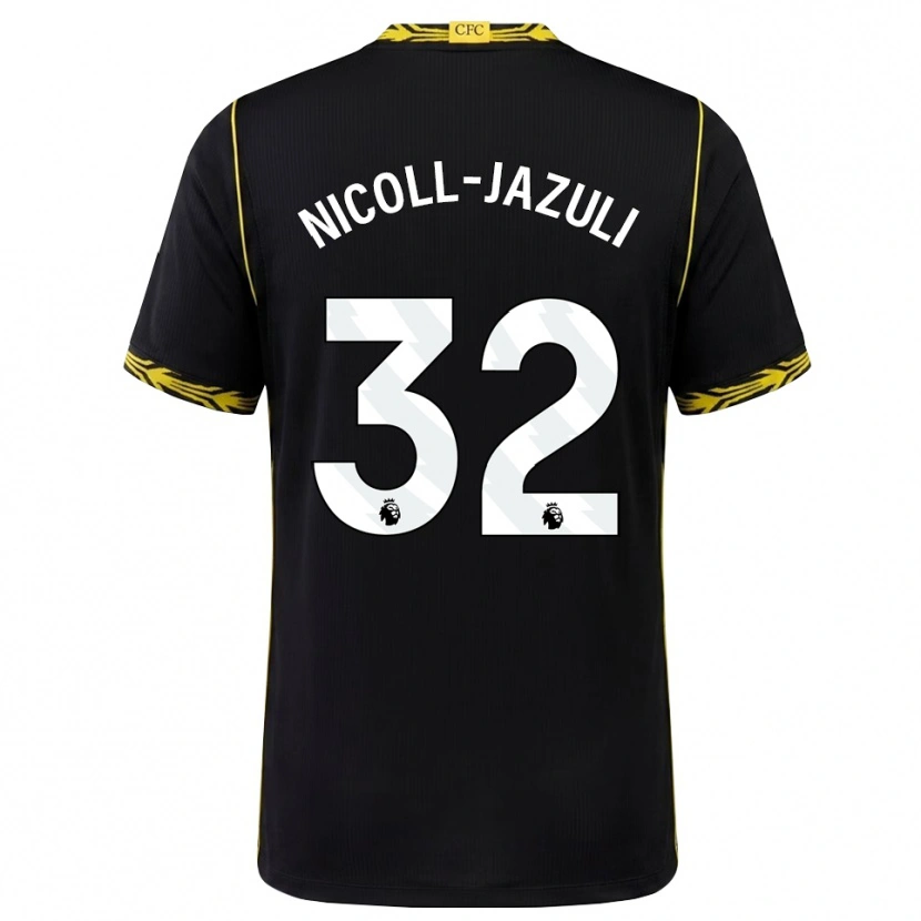 Danxen Niño Camiseta Mahdi Nicoll-Jazuli #32 Negro Amarillo 2ª Equipación 2026/27 La Camisa